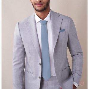 Azazie Ties (dusty blue and black)